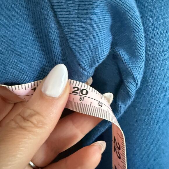 PARSLEY & SAGE | Blue Cotton Jersey Tunic Dress Artwear Art to wear | Large - Picture 6 of 7